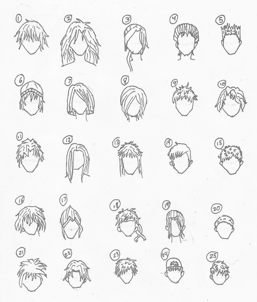 male anime/cartoon hairstyles by nagi126 on DeviantArt