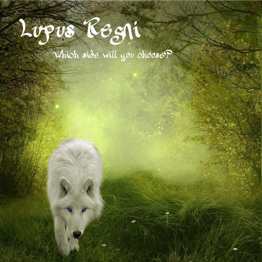 Lupus Regni - light wolf in meadow by RahlaWolf