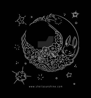 Moon Rabbit Tote Bag