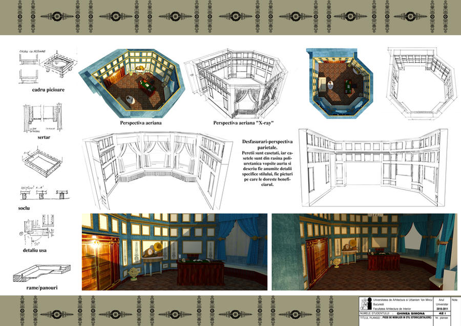 French Empire style office by Simonainteriordesign on DeviantArt