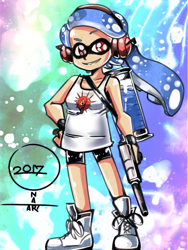 Splatoon 2 Red Inkling splatoon 2 inkling by ONATaRT on DeviantArt
