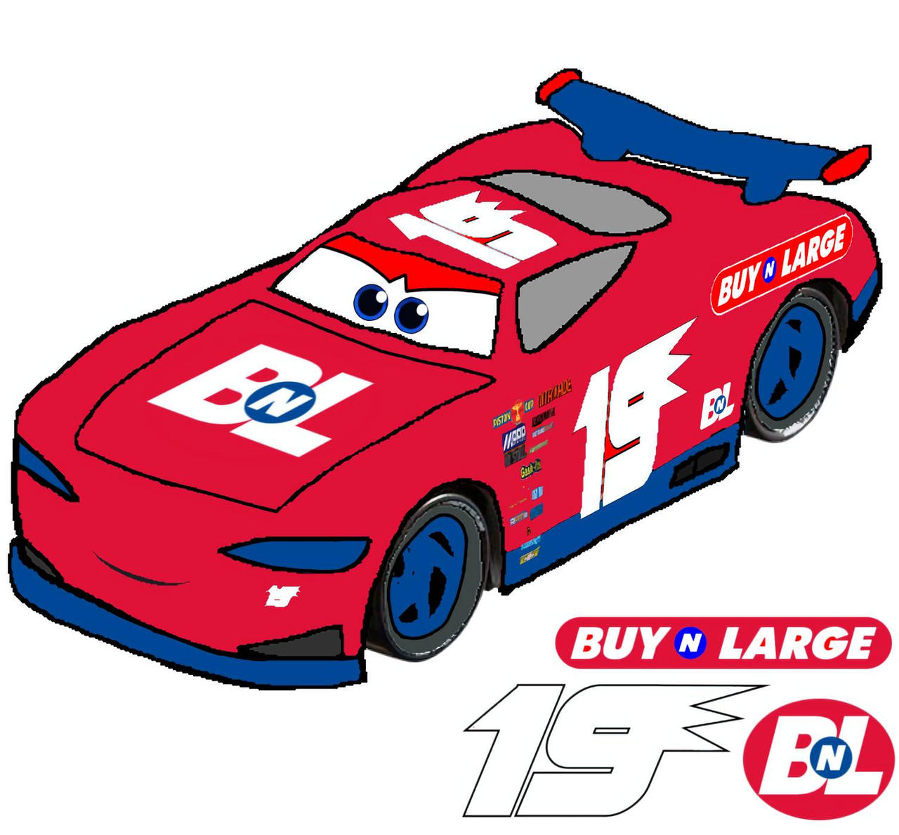 Bnl Raceway Buy N Large Piston Cup Racer (Cars OC) by Alanz451 on DeviantArt