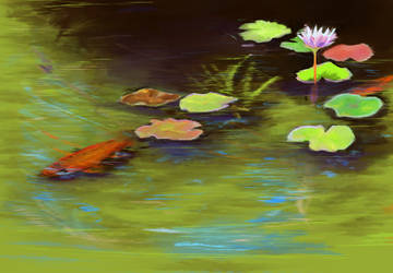 quick pond sketch