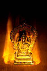 Ganesh in liquid fire