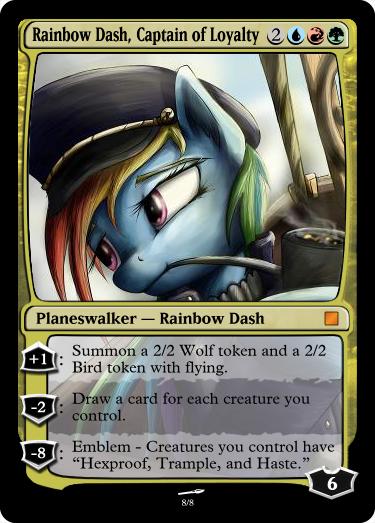 Rainbow Dash Captain of Loyalty (Custom MTG)