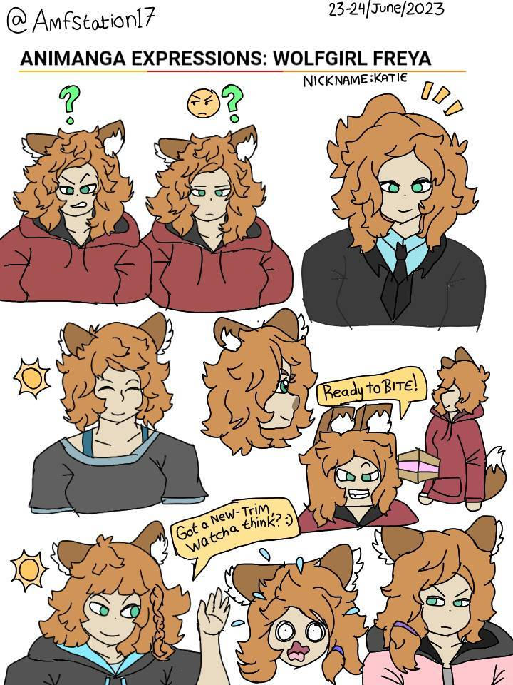 AMF Expressions Selection 236 (Wolfgirl Freya) by Amfstation17 on ...