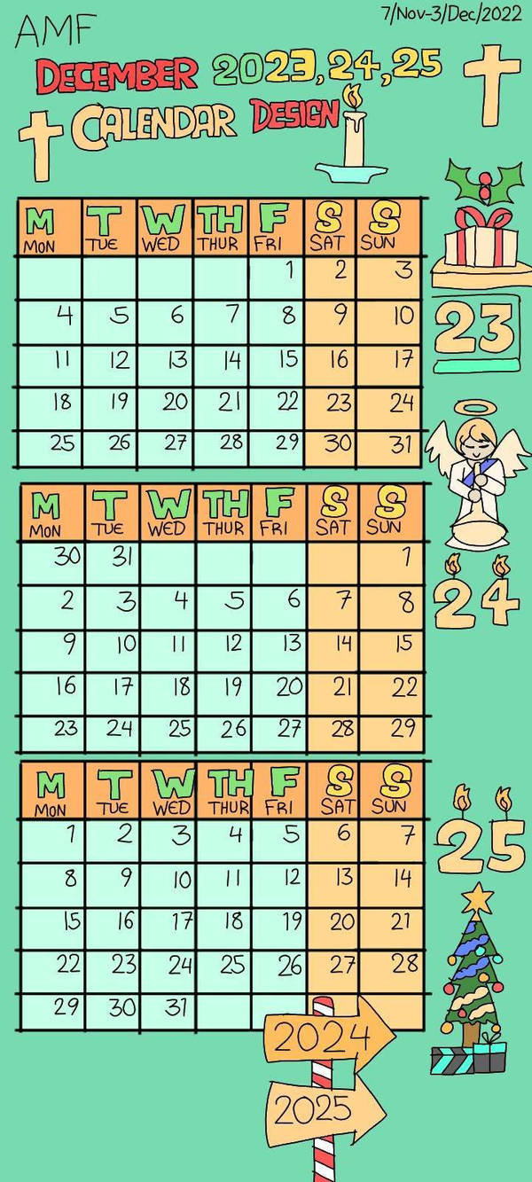 Special Calendar (December 20232025) by Amfstation17 on DeviantArt