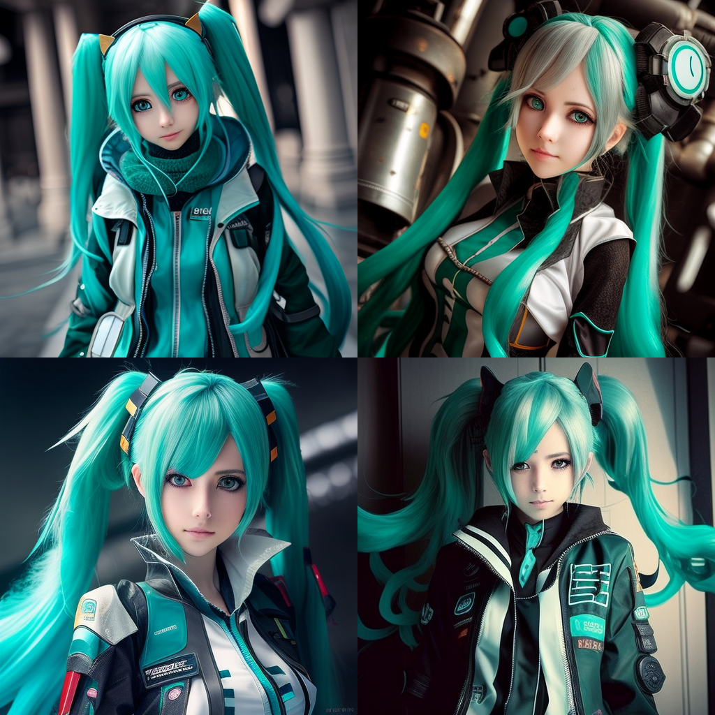 Hatsune Miku Cosplay Create By Ai Genarated Art by hatoroakashi2k22 on ...