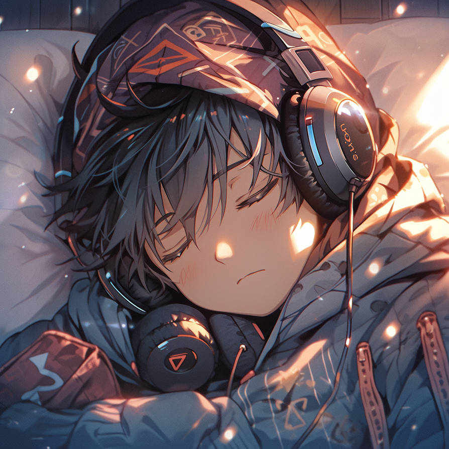 Anime Boy Listening Music During Sleep Nightlight By Hatoroakashi2k22 anime-boy-listening-music-during-sleep-nightlight-by-hatoroakashi2k22