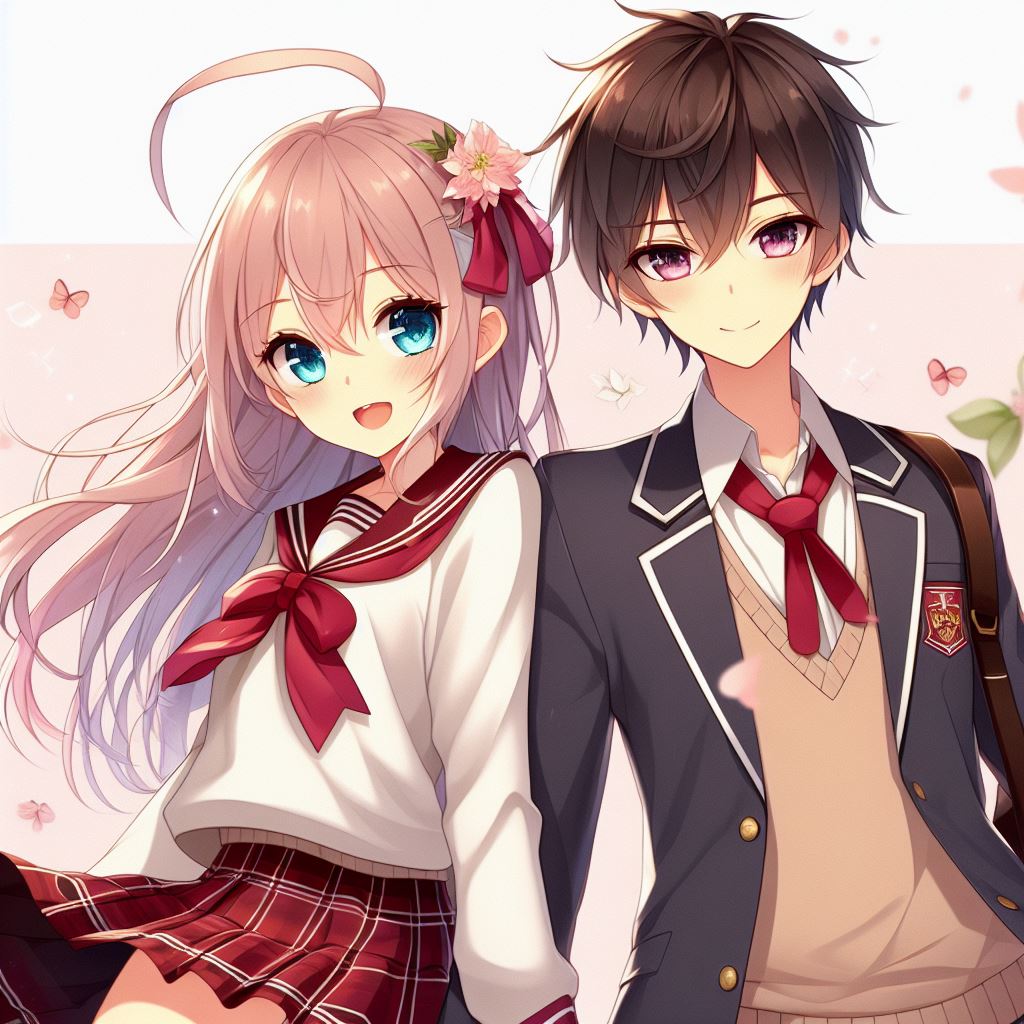 Anime Couple Boys And Girl Wearing School Uniform By Hatoroakashi2k22 anime-couple-boys-and-girl-wearing-school-uniform-by-hatoroakashi2k22