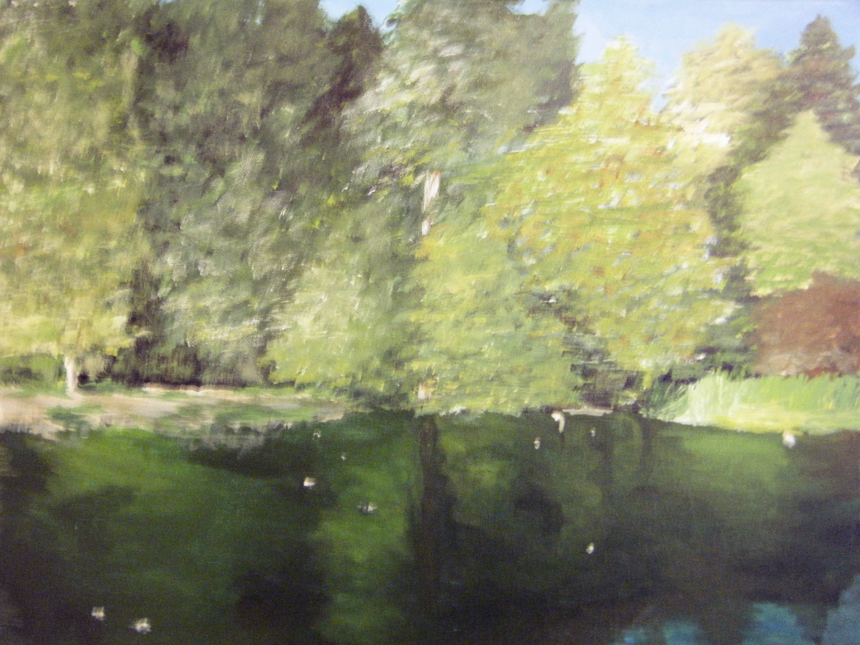 Painting - Woods by the lake