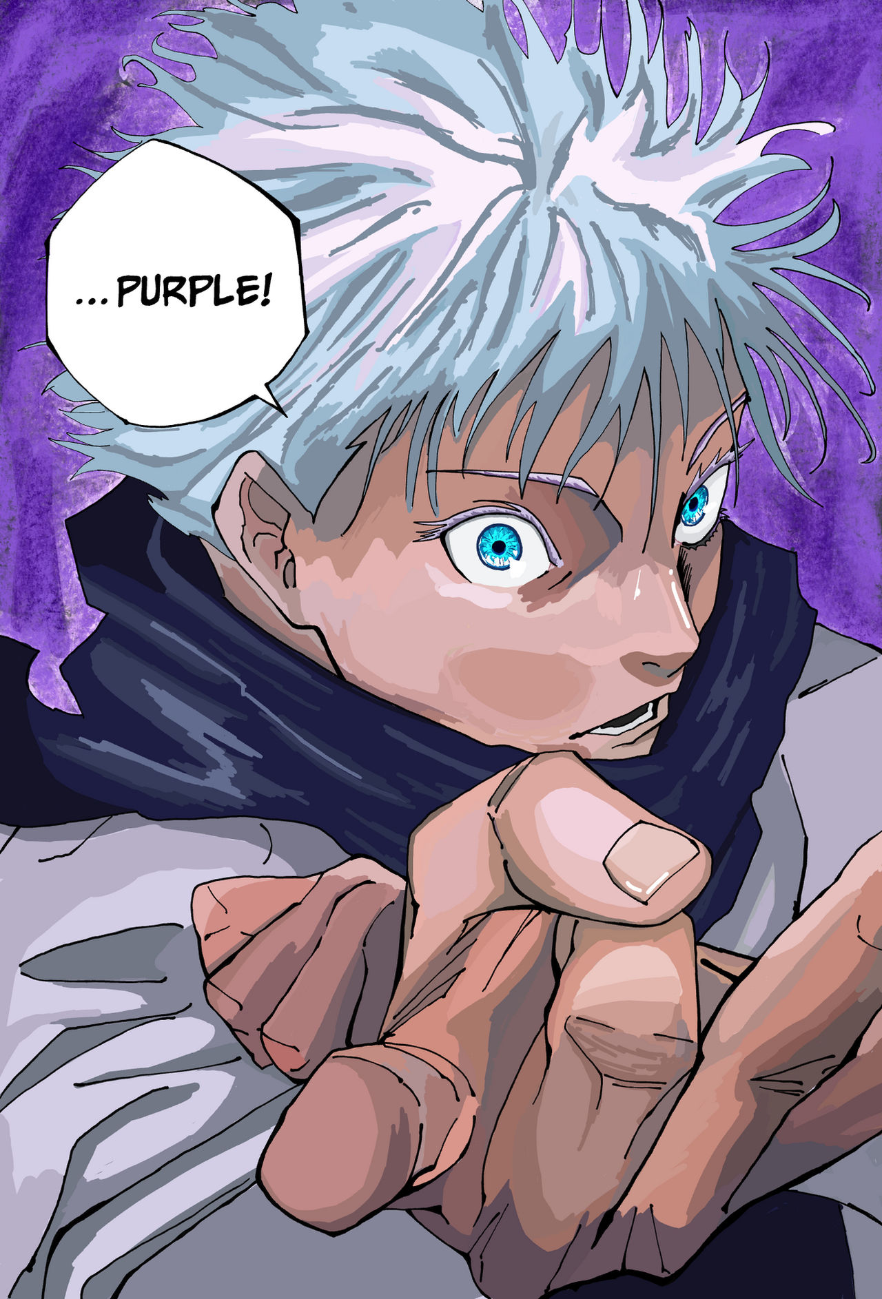 Gojo Purple Color Code Gojo Satoru Coloured Picture