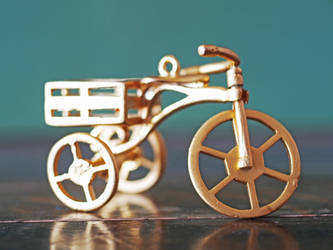 golden tricycle toy