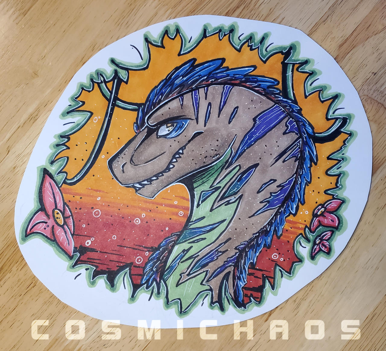 Jungle Raptor - Traditional Art by Cosmichaos89 on DeviantArt