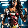 Maggie Q cosplay of Wonder woman from Mortal Komba