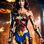 Maggie Q cosplay of Wonder woman from Mortal Komba