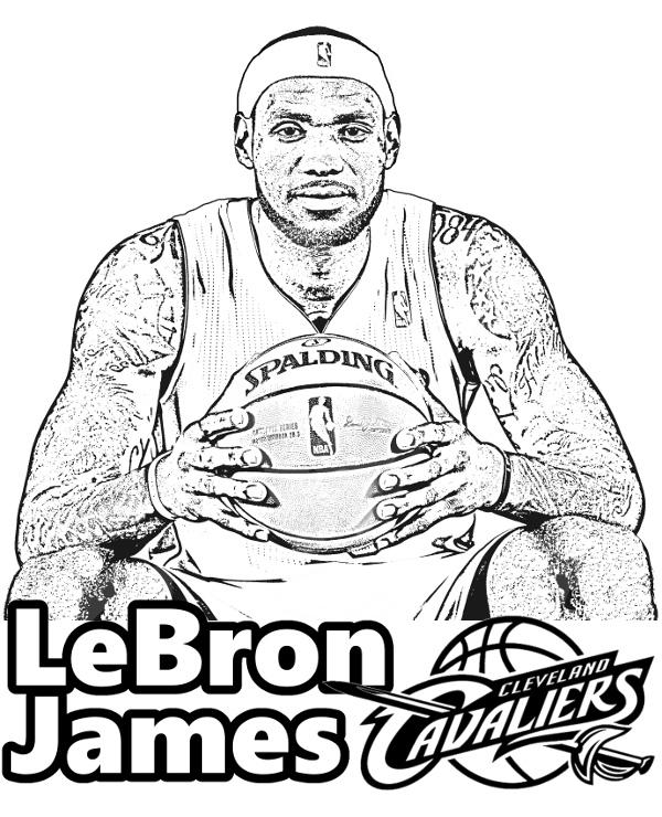 LeBron James coloring page by Topcoloringpages on
