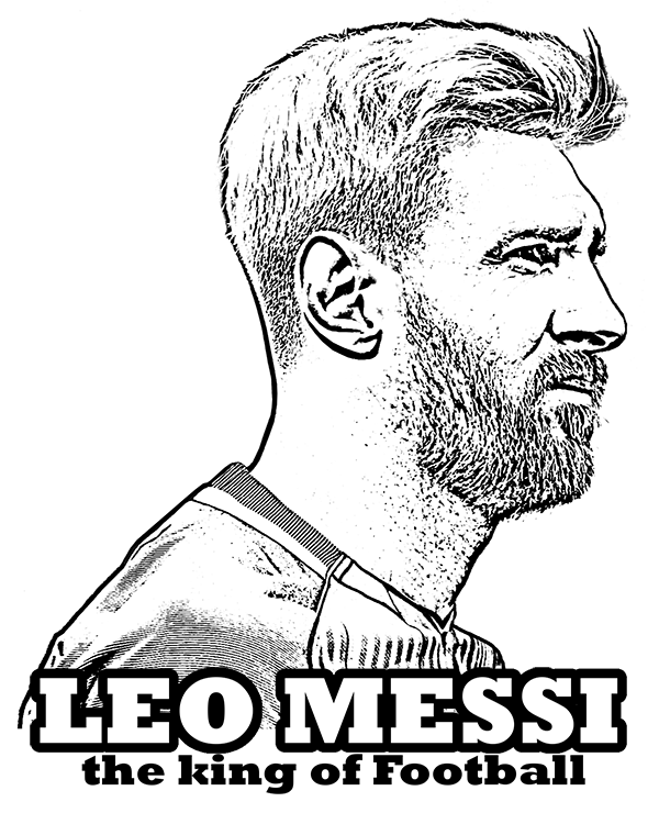 Lionel Messi coloring page by Topcoloringpages on DeviantArt