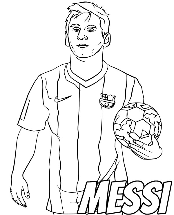 Football player Messi coloring sheet by Topcoloringpages on DeviantArt