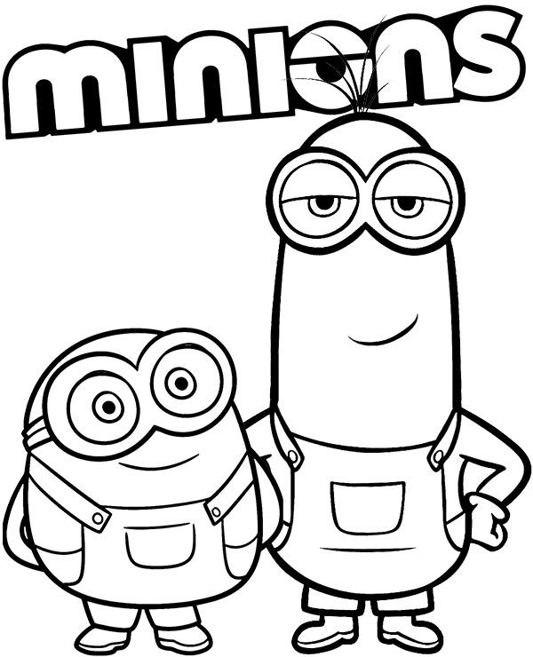 two minions coloring sheet by topcoloringpages on deviantart