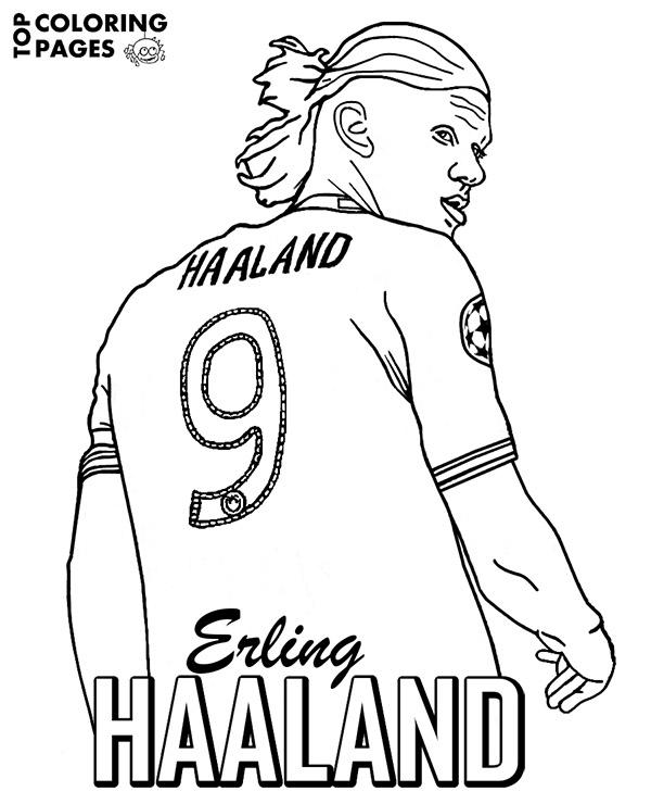 Erling Haaland Coloring Page By Topcoloringpages On DeviantArt Erling haaland coloring page by topcoloringpages on deviantart