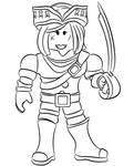 Rblox coloring page Ezebel The Pirate Queen by Topcoloringpages