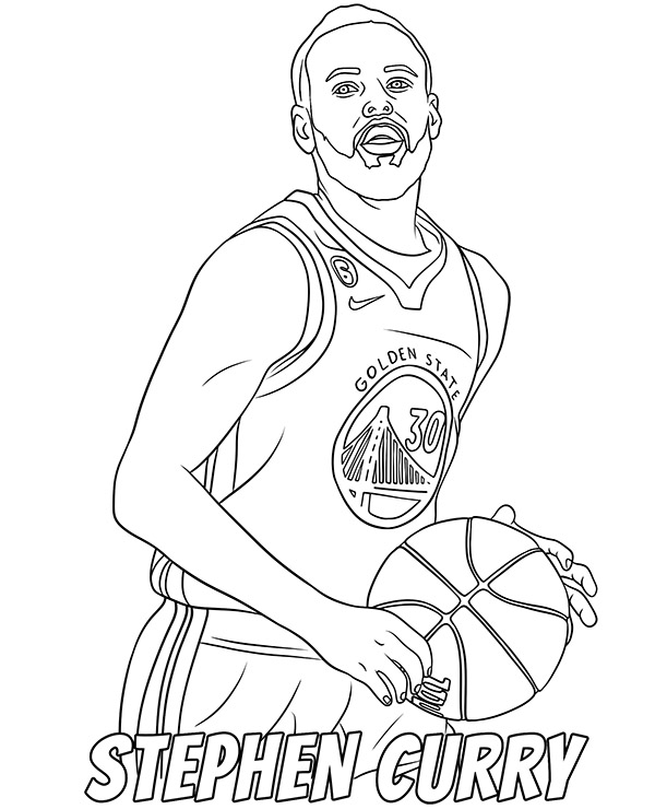 Stephen Curry coloring page NBA by Topcoloringpages on DeviantArt