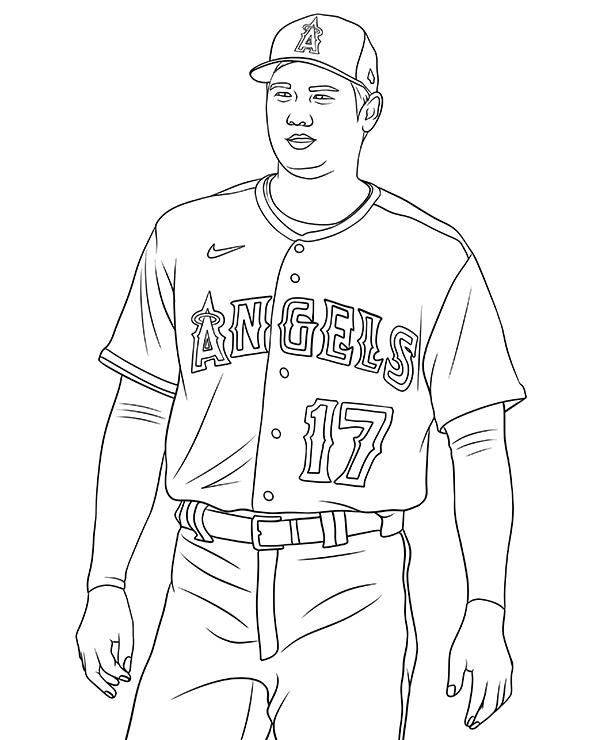 Shohei Ohtani coloring page by Topcoloringpages on DeviantArt