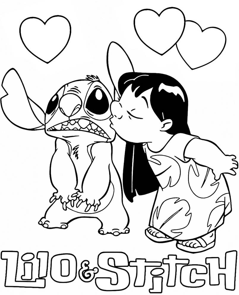 Stictch Color Lilo and Stitch coloring page by Topcoloringpages on DeviantArt