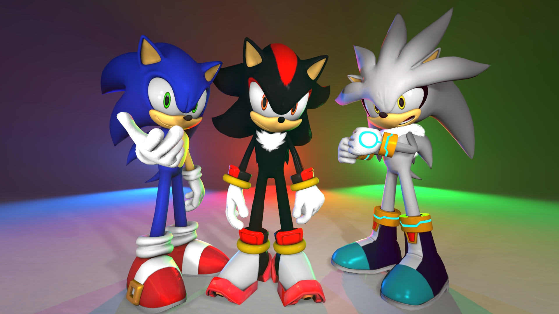 Sonic, Shadow, and Silver by gabrielmarioandsonic on DeviantArt