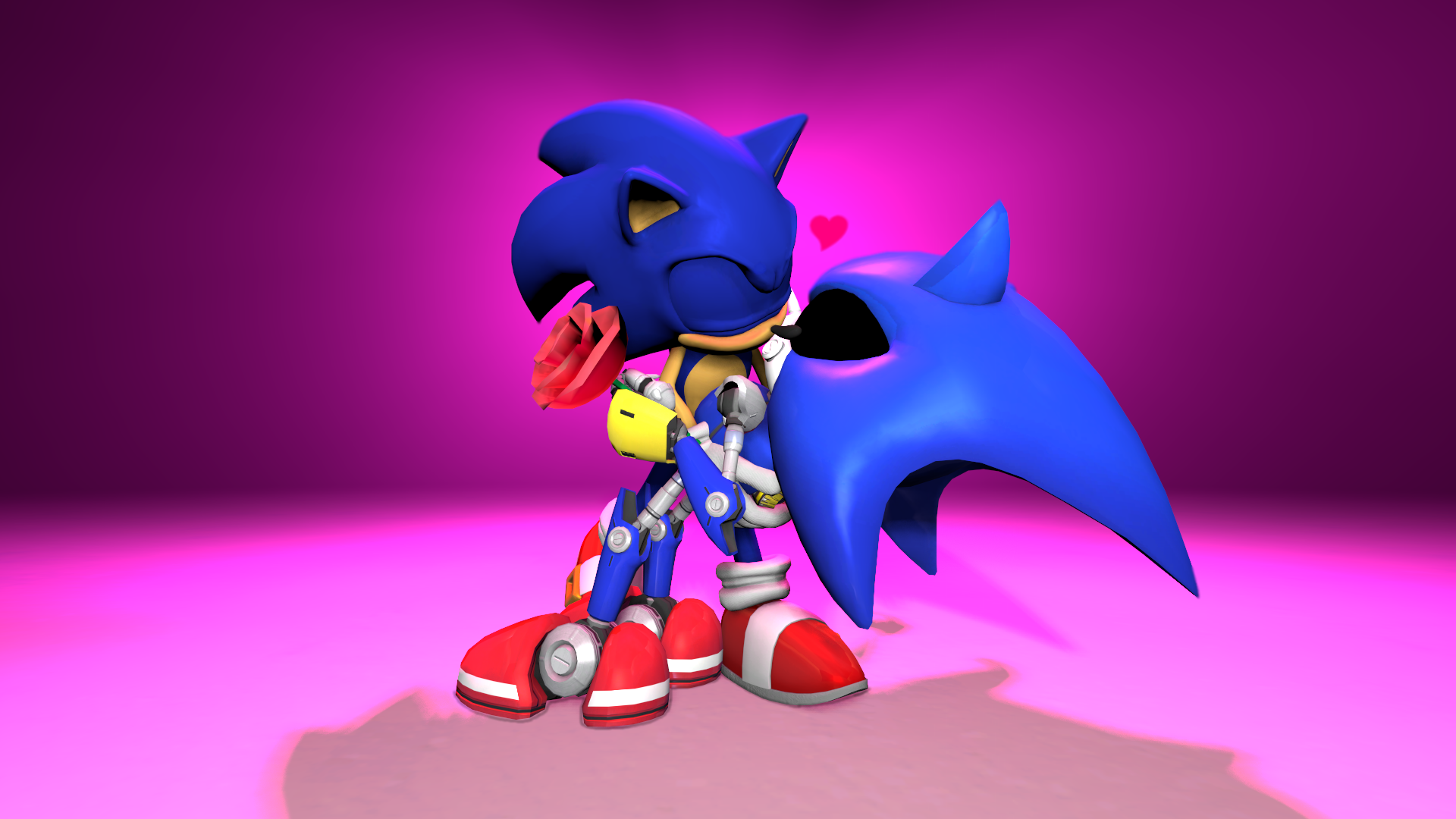 for @huffysweetpotato - Sonic Y Metal Sonic Love, HD Png Download -  1280x1185(#6175140) - PngFind