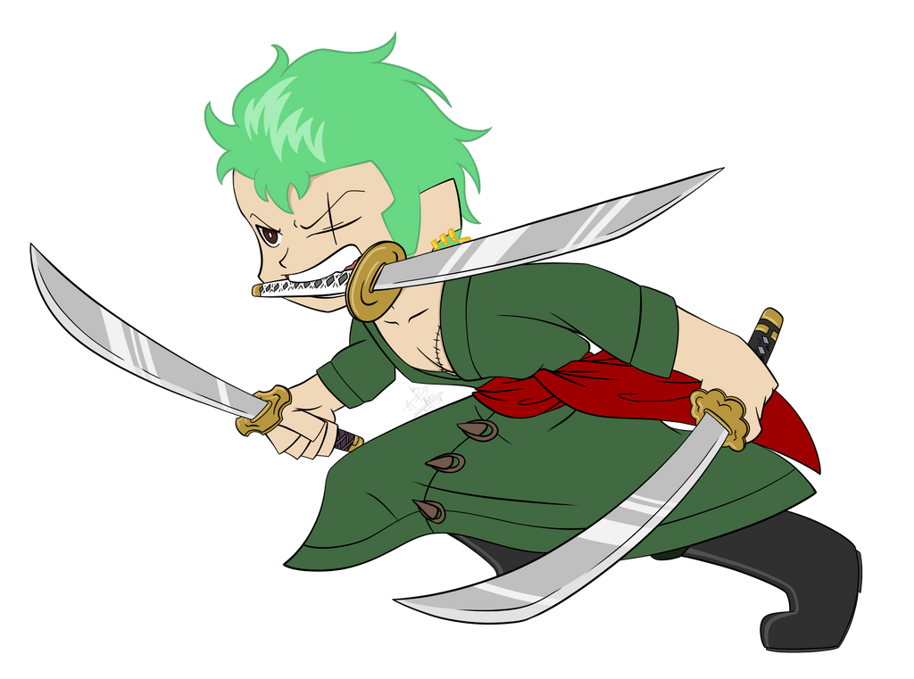 Roronoa Zoro (Panty and Stocking art style) by TinyLaxus on DeviantArt