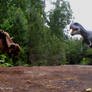 Albertosaurus VS Pachyrhinosaurus