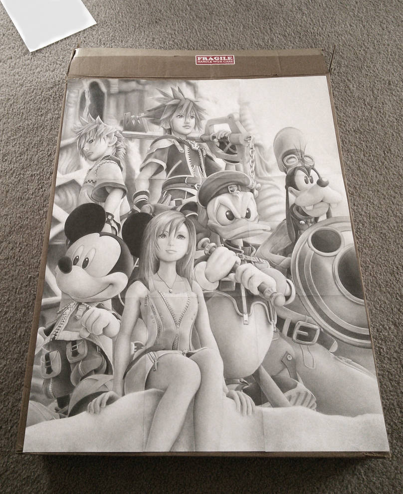 Kingdom Hearts Graphite Tribute by watermeloons