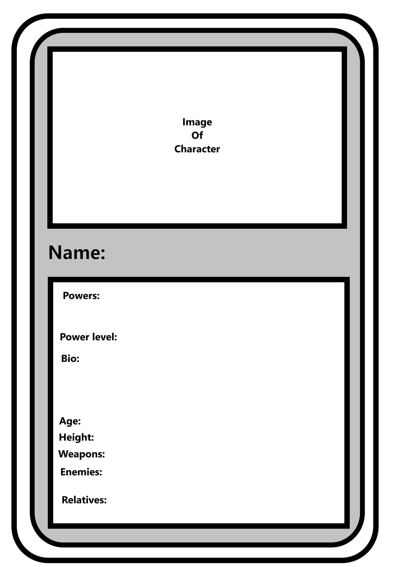 OC Training Card! (Template) by ShawnzillaStuff101 on DeviantArt