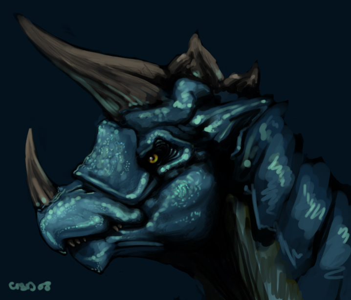 Blue Dragon Portrait