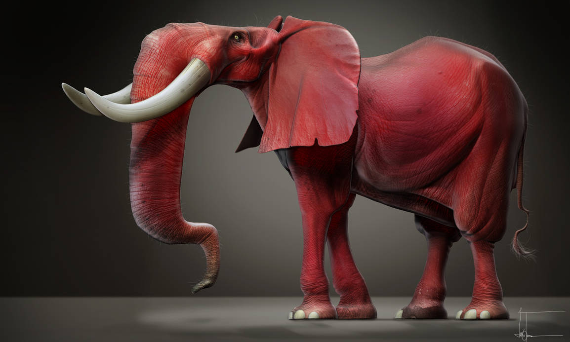 Red elephant by JBVendamme on DeviantArt