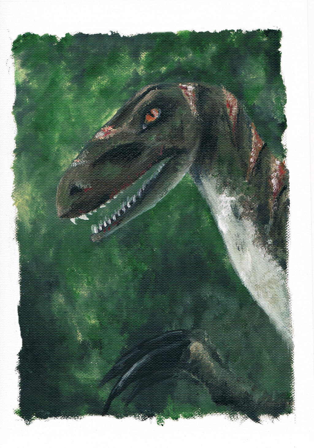 Bashful Raptor Raptor smile by ravinie on DeviantArt