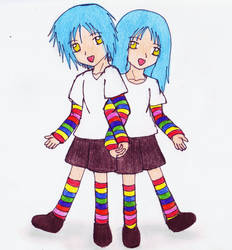 rainbow twins