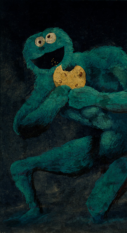 Monster Devouring His Cookie