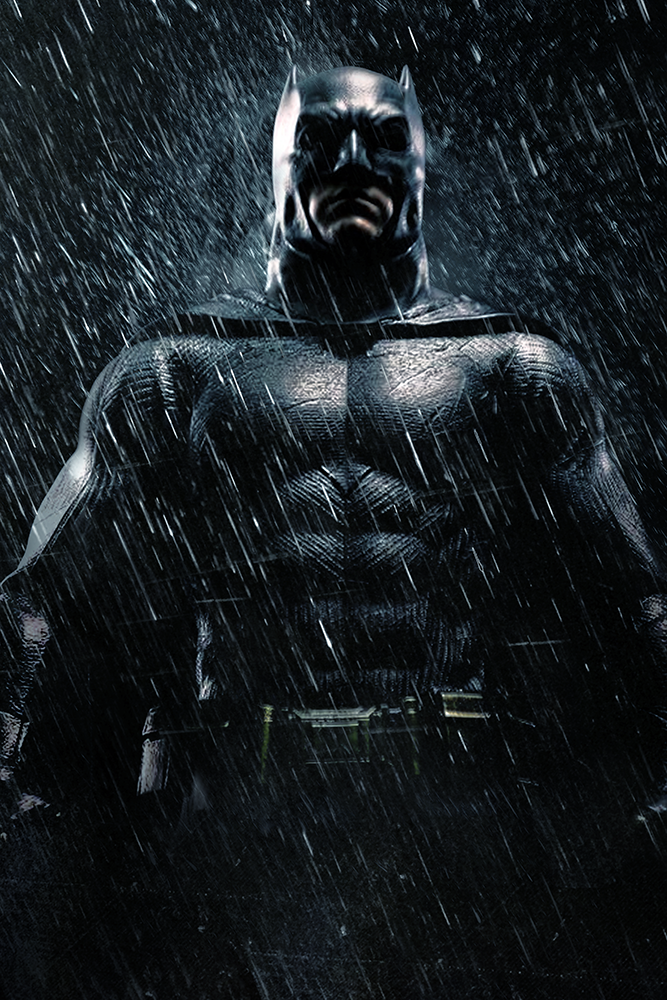 Batman in Rain/Portrait Blue Filter