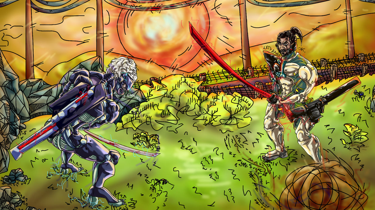 Sam vs Raiden Showdown by Doggeusz on DeviantArt