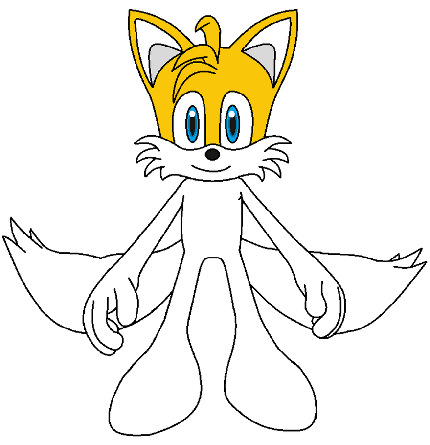 Tails - Base by SonicSpider21 on DeviantArt