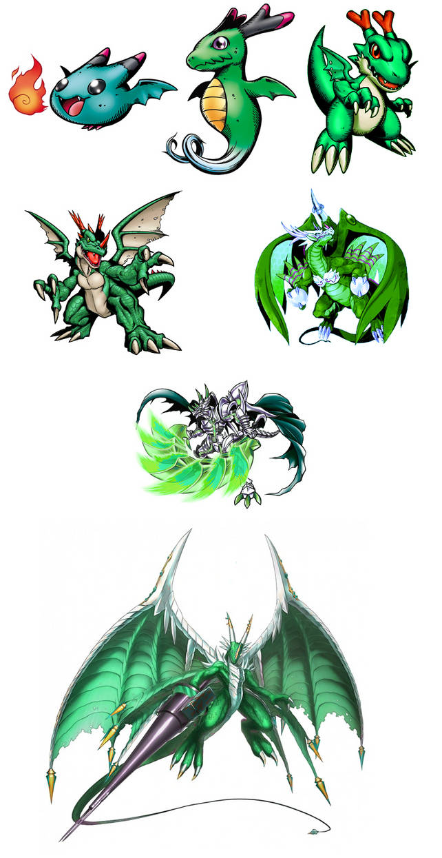 Examon Evo Line Limon (Dracomon - Examon variant line) by TsalagiWalelu on DeviantArt