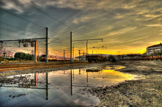 Sunset at the station