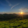 Sunset over the mountains