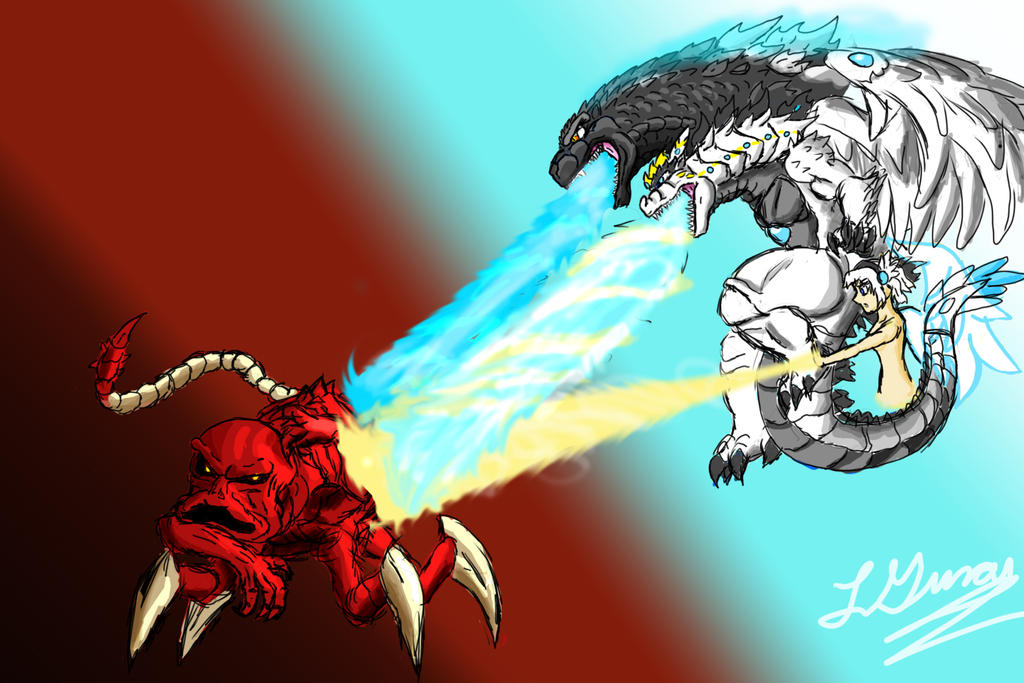 Request (B-Day Gift)- Tenshi-Gojira Vs Red