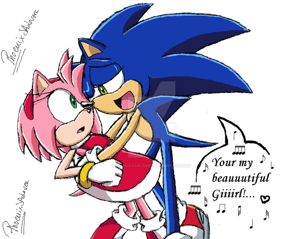 sonamy kiss (sonic x style, 2nd version, 2nd look) by