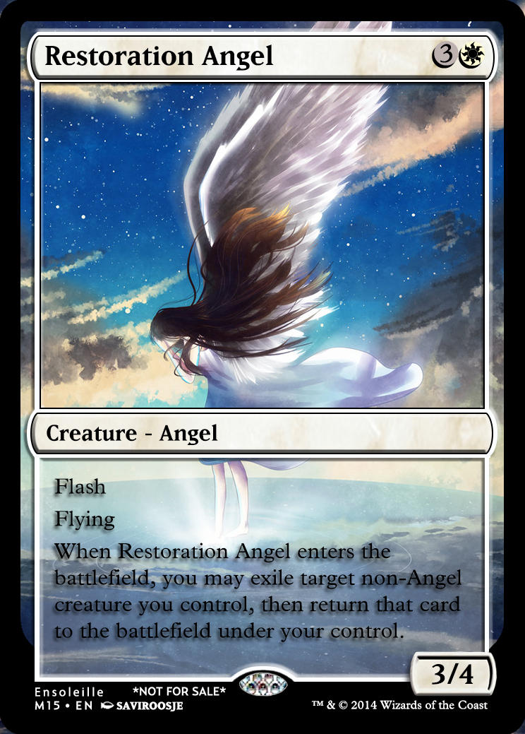 Respite Angel Magic Magic the Gathering - Restoration Angel by ASliceOfUnagi on DeviantArt