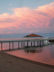 beach sunset pier